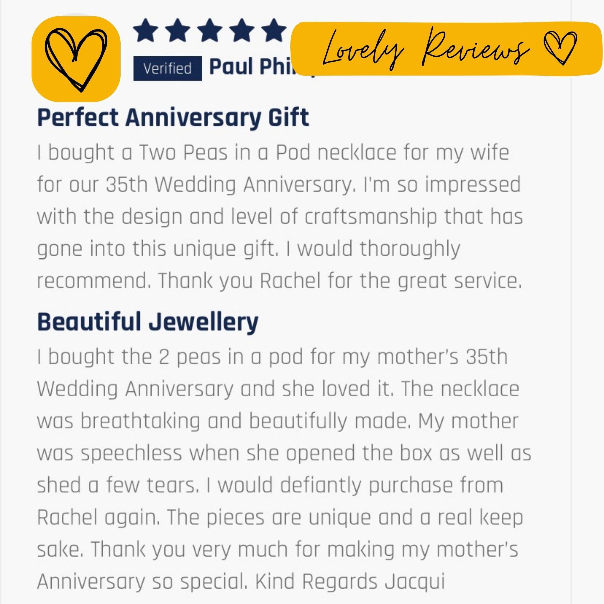 Wedding Anniversary Set | Two Birthstones Earrings | Peas In A Pod | Three Pea Necklace - RACHEL SHRIEVES DESIGN