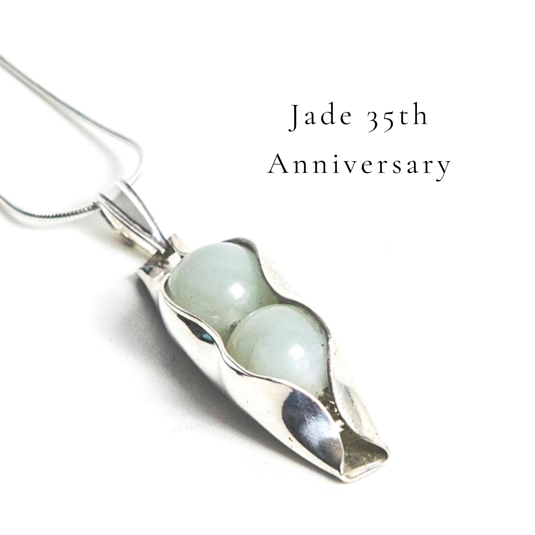 35th Wedding Anniversary | Jade Anniversary | Married for 35 years | Two Peas In A Pod | Engraving