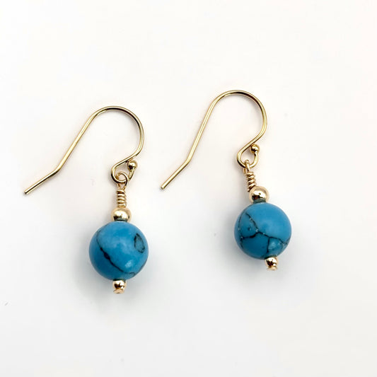 Gold Birthstone Earrings | Drop Earrings | 18ct Gold Filled or Sterling Silver