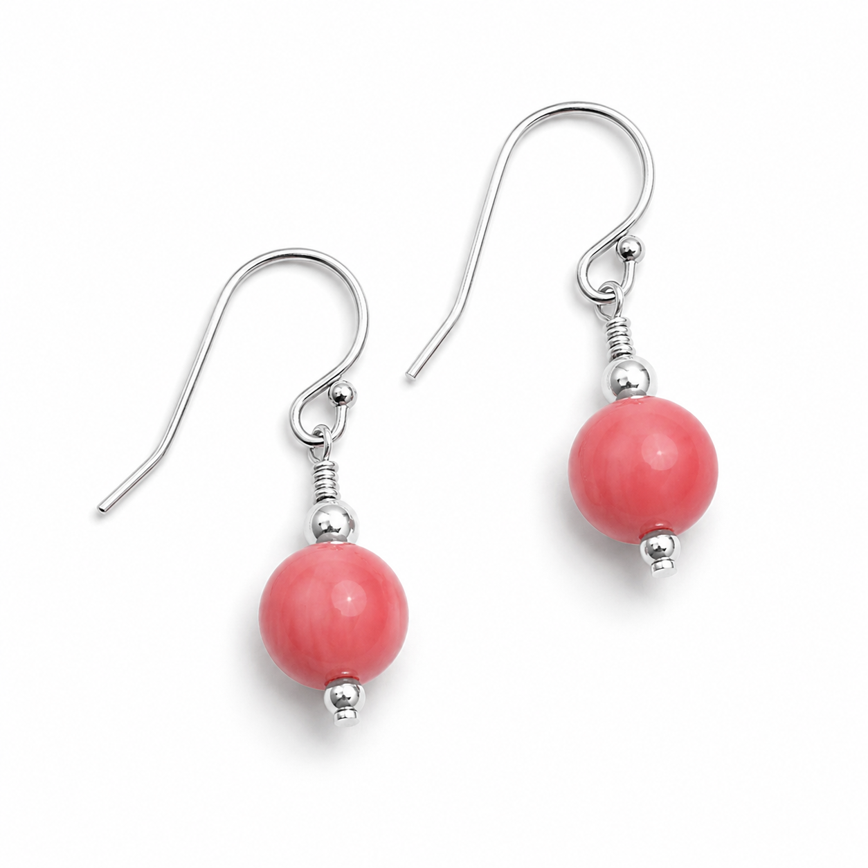 35th wedding anniversary earrings | Pink Coral Earrings | Drop Earrings