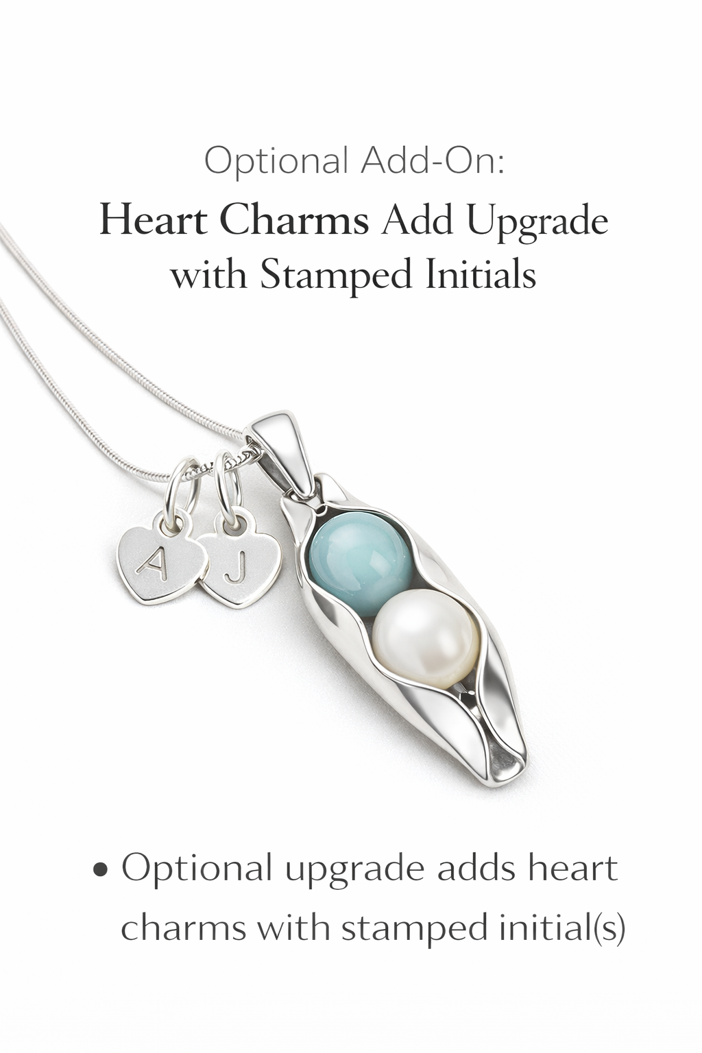 Pearl anniversary | Two peas In a pod | Freshwater pearls | Custom Engraving | 30th Wedding Anniversary Gift