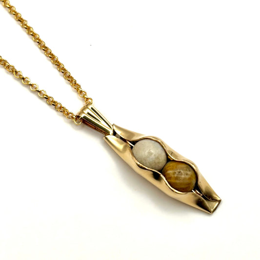 Gold | 35th Coral Anniversary | Two Peas In A Pod | Custom Engraving | 35th Wedding Anniversary Gift