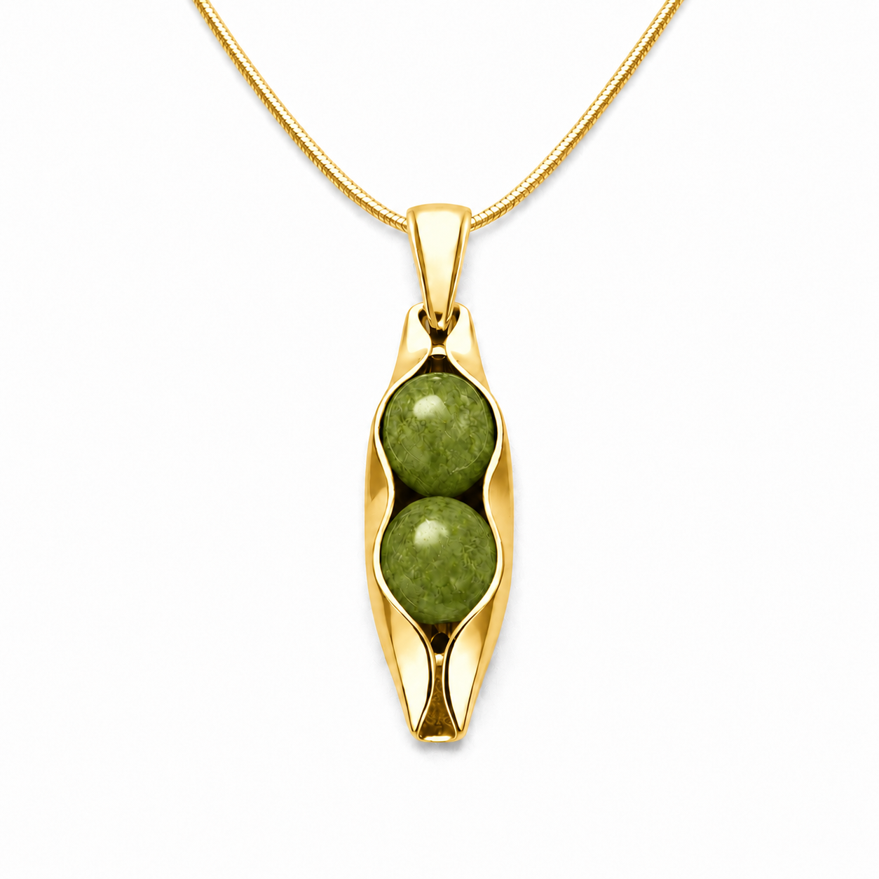 August Birthstone | Peridot | Two Peas In A Pod Necklace | 14K Gold Filled or 925 Sterling silver | Personalised Gift Idea