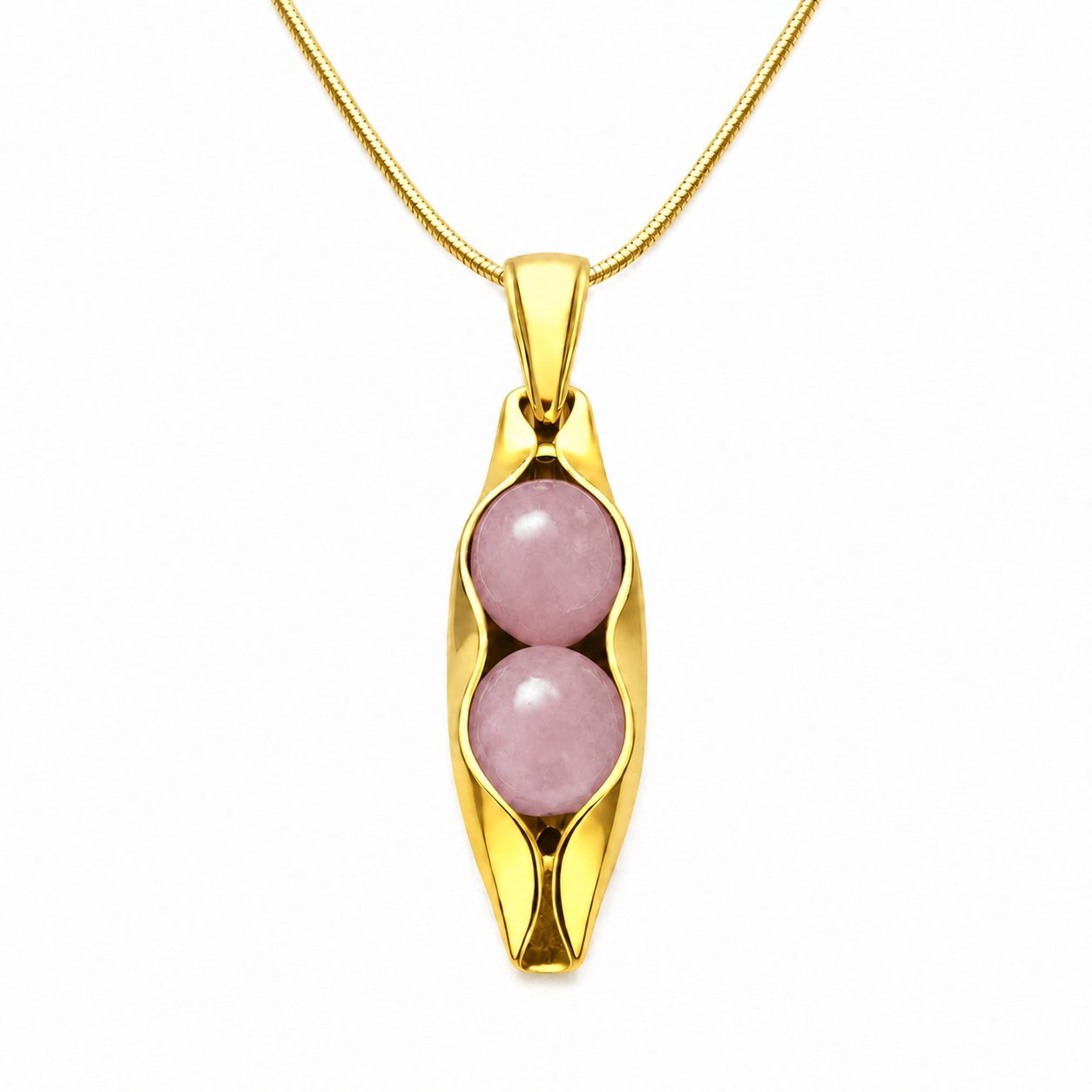 Rose Quartz | The Stone Of Love | Two Peas In A Pod Necklace | 14K Gold Filled or 925 Sterling silver | Personalised Gift Idea