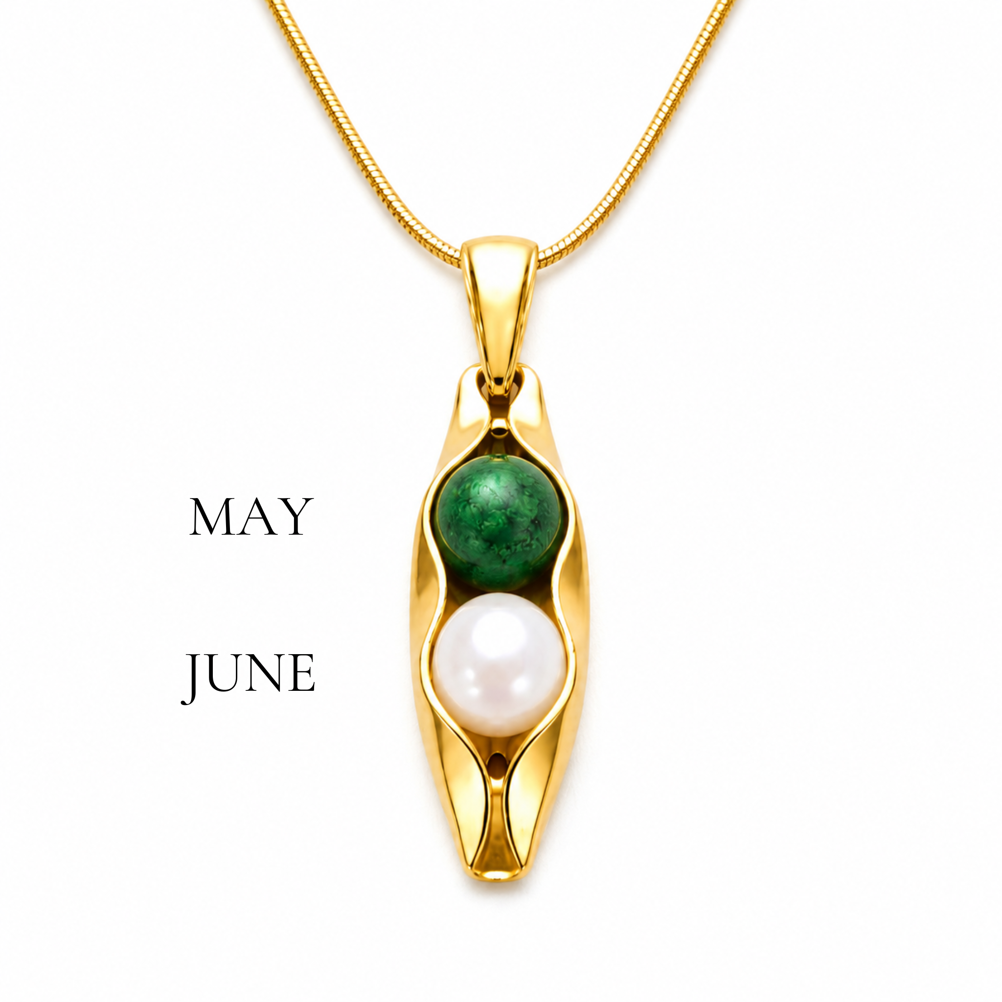 gold two peas in a pod birthstones