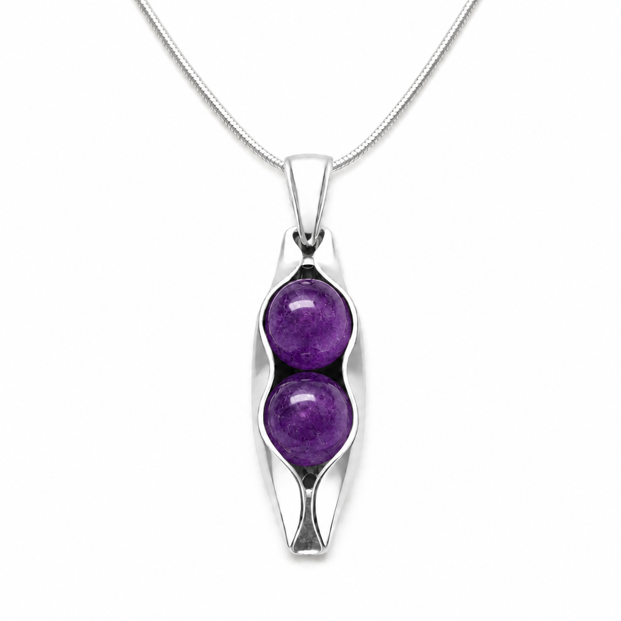 Amethyst | The Stone Of Healing | Two Peas In A Pod Necklace | 14K Gold Filled or 925 Sterling silver | Personalised Gift Idea