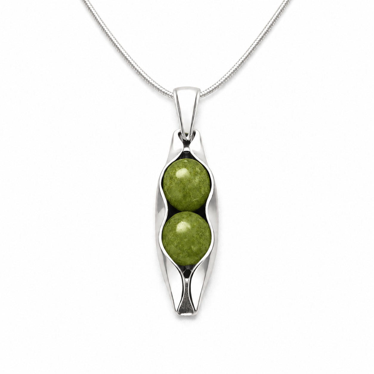 August Birthstone | Peridot | Two Peas In A Pod Necklace | 14K Gold Filled or 925 Sterling silver | Personalised Gift Idea