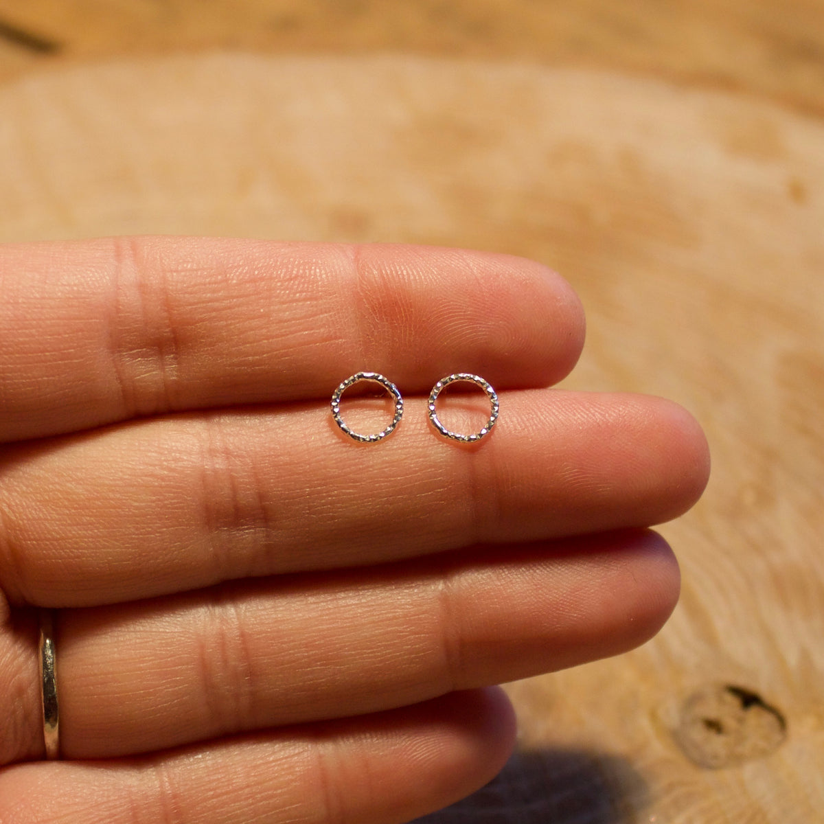 Sparkly Circle Studs