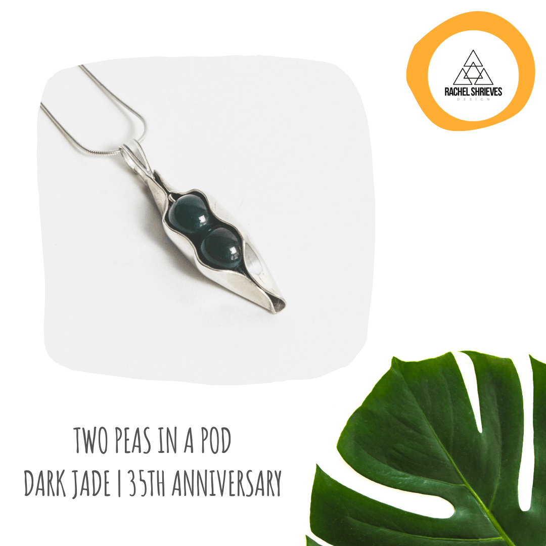 Dark Jade | 35th Wedding Anniversary | Two Peas in a pod - RACHEL SHRIEVES DESIGN