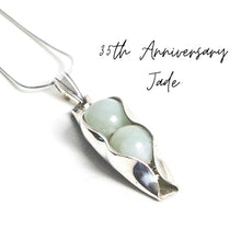 Load image into Gallery viewer, 35th Jade anniversary necklace | Two peas In a pod | JUST POD (NO CHAIN)
