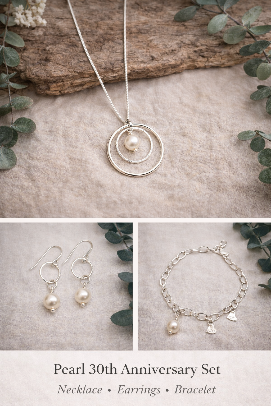 30th Anniversary Necklace | Freshwater Pearl | Sterling silver | 30th wedding anniversary gift