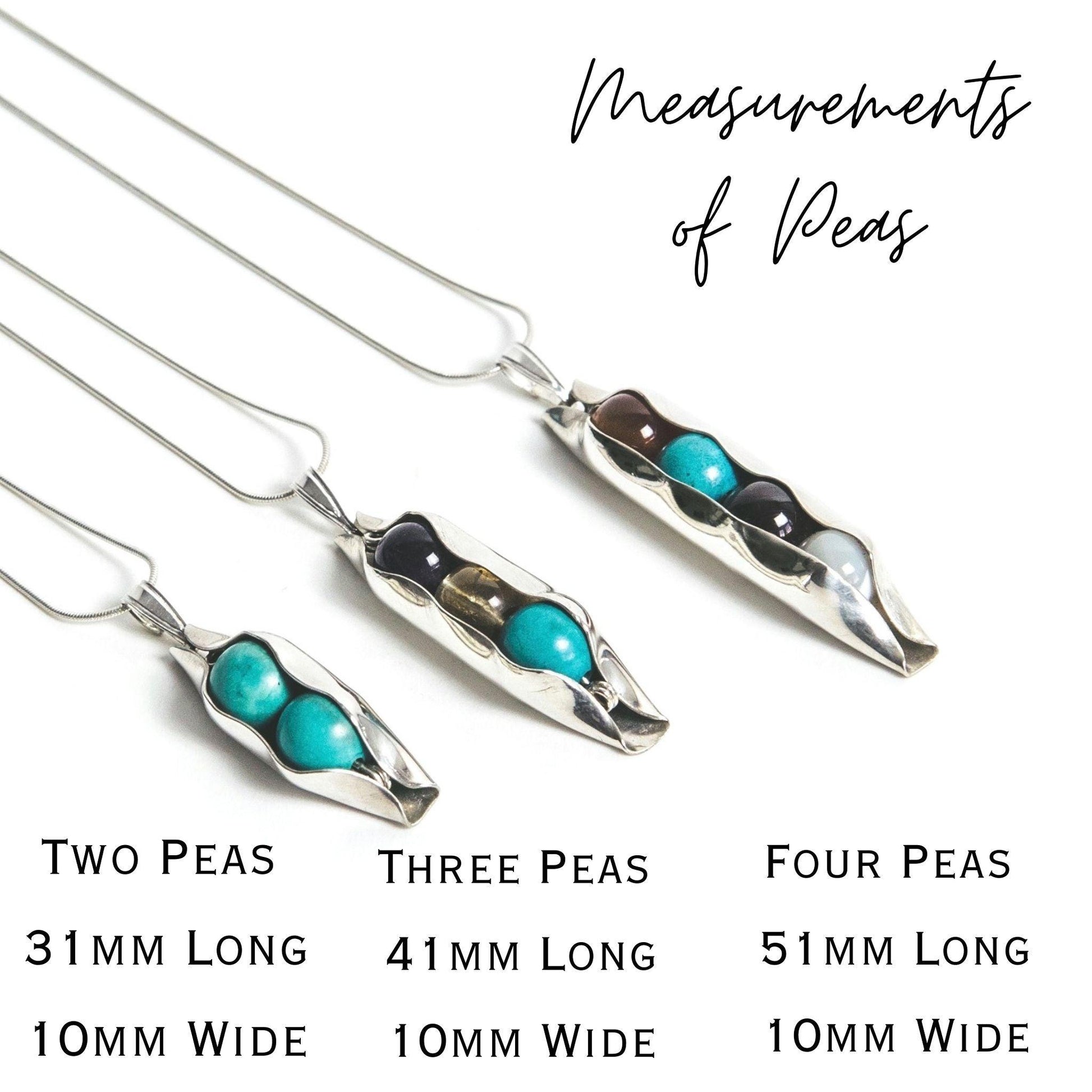 Mother's Day - Three Pea In A Pod - Engraved Initials & Any Birthstone Combination - RACHEL SHRIEVES DESIGN