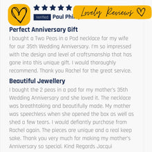 Load image into Gallery viewer, 35th Wedding Anniversary | Jade Stones | Engraved Initials | Two Peas In A Pod
