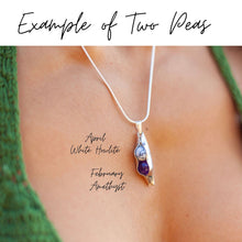 Load image into Gallery viewer, Two Peas In A Pod | Any Birthstone Combination | Optional Engraving
