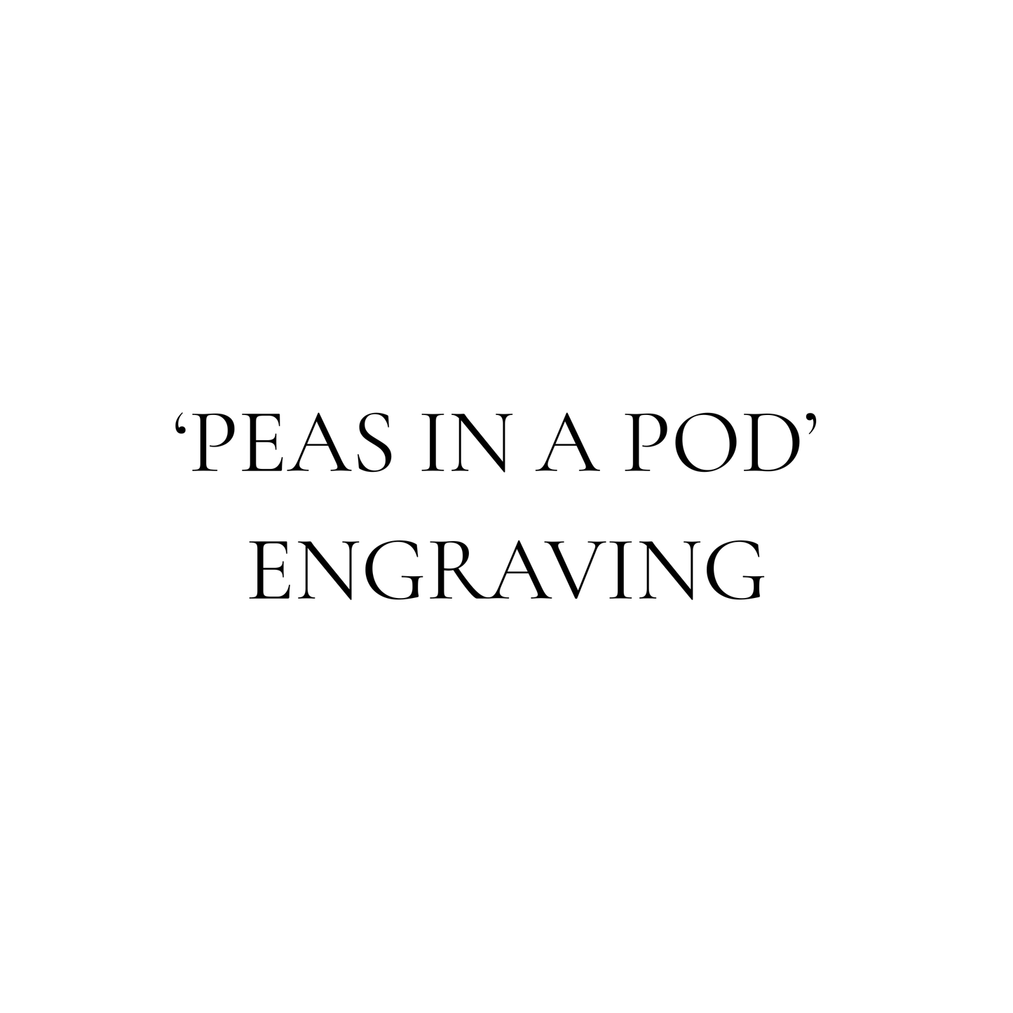 Personal engraving for 'Peas in a Pod' Necklace