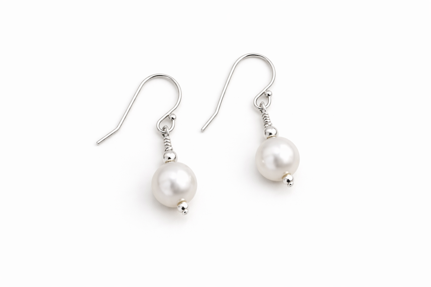Silver Pearl Earrings | Drop Earrings | Sterling Silver | Pearl | 30th Anniversary
