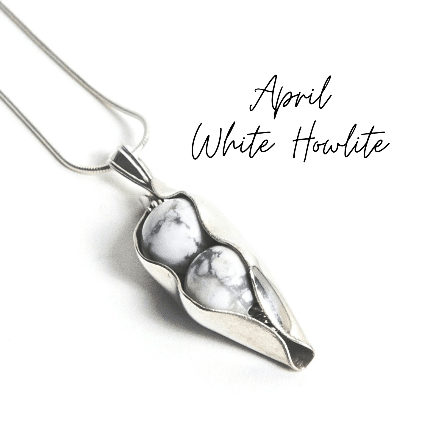 April Birthstone | White Howlite | Two Peas In A Pod - RACHEL SHRIEVES DESIGN