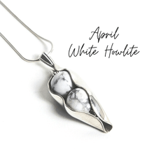 Load image into Gallery viewer, April Birthstone | White Howlite | Two Peas In A Pod
