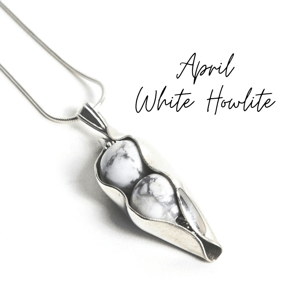 April Birthstone | White Howlite | Two Peas In A Pod