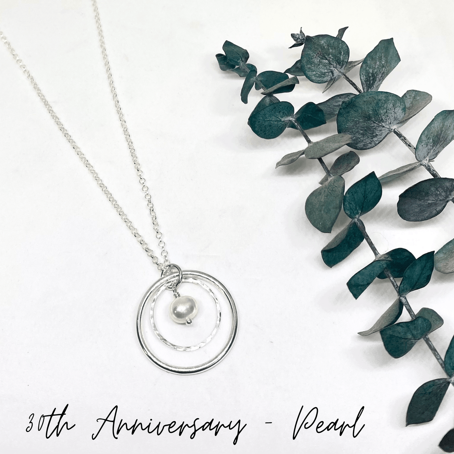 30th Anniversary Necklace | Freshwater Pearl | Sterling silver | 30th wedding anniversary gift - RACHEL SHRIEVES DESIGN