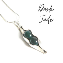 Load image into Gallery viewer, 35th Wedding Anniversary Set | Jade Two Peas In A Pod | Earrings &amp; Necklace
