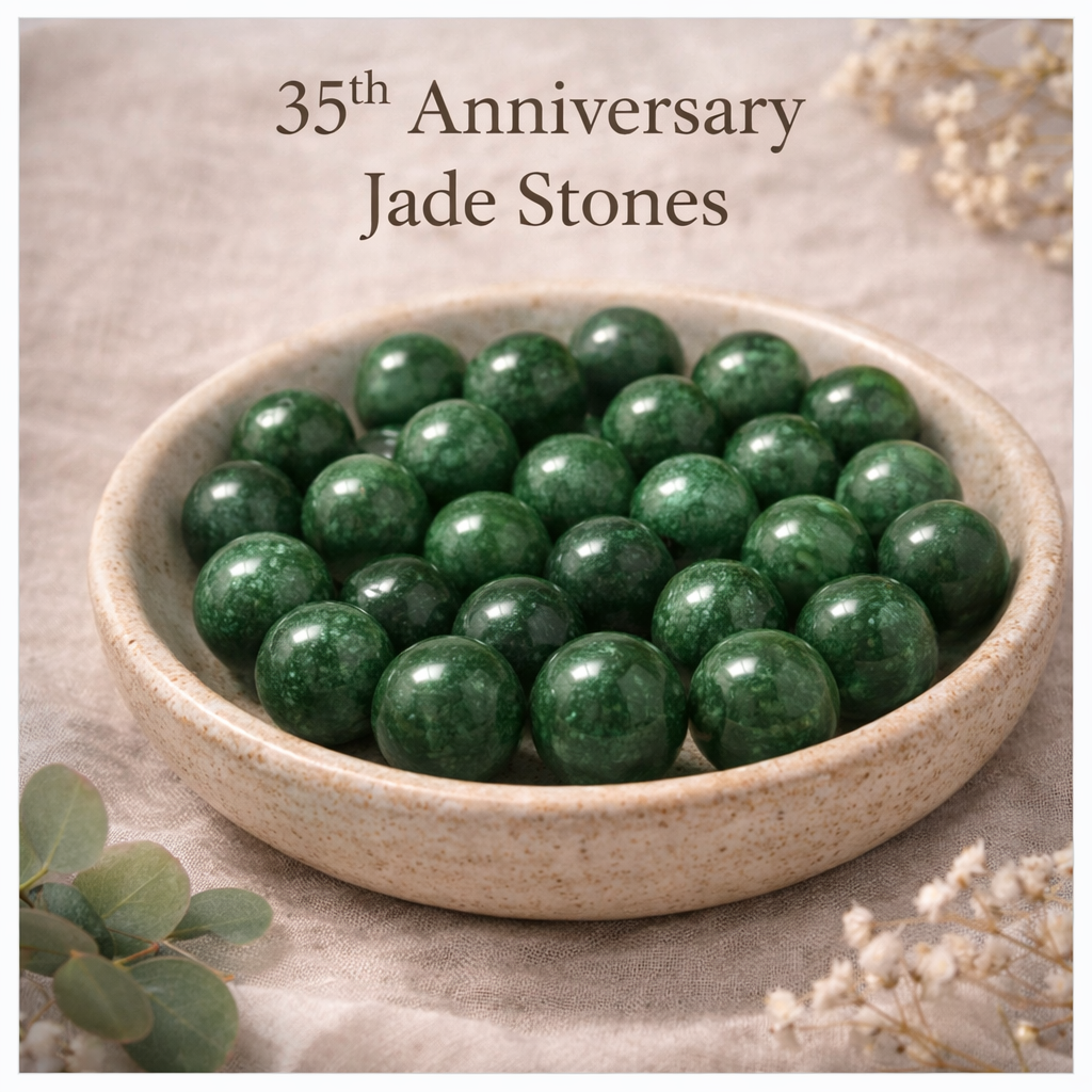Jade anniversary | Two peas in a pod | Dark Jade | Custom Engraving | 35th wedding anniversary gift