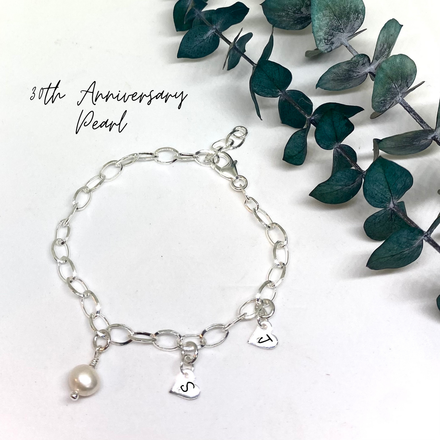 SET | 30th Anniversary Necklace, Earrings & Bracelet | Freshwater Pearl | Sterling silver | 30th wedding anniversary gift