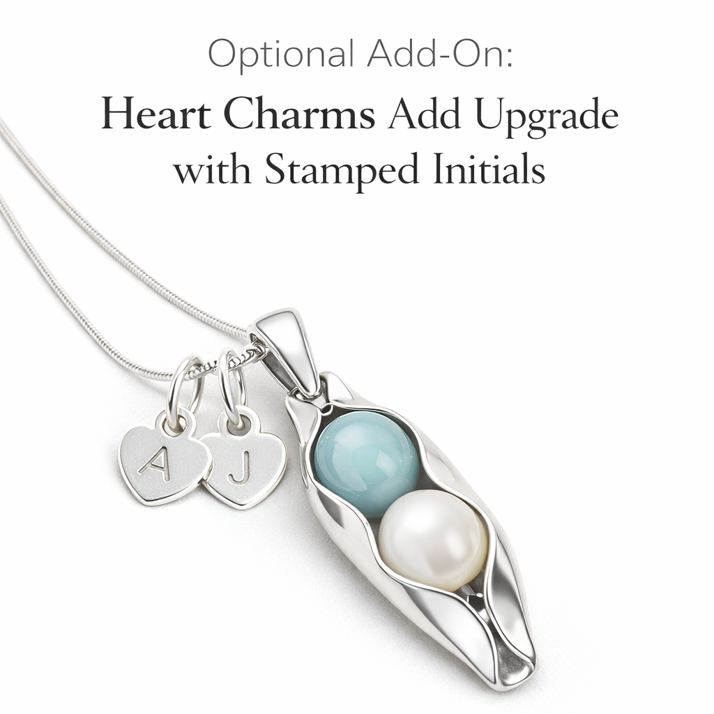 Pearl anniversary | Silver Two peas In a pod | Pearls | Custom Engraving | 30th Wedding Anniversary Gift