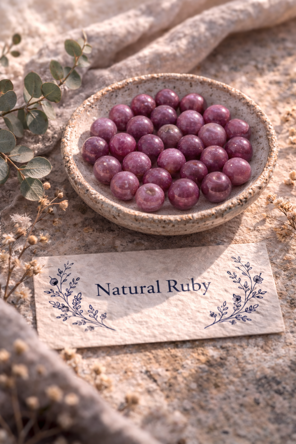 40th Ruby Anniversary | Two Peas In A Pod | Natural Ruby | Custom Engraving | 40th Wedding Anniversary Gift