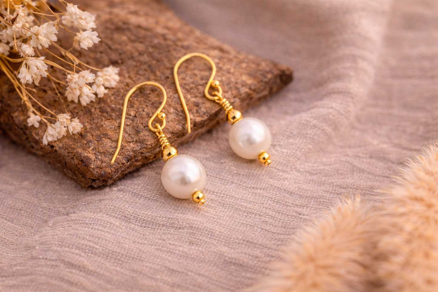 Gold Pearl Earrings | Drop Earrings | Gold Filled | Pearl | 30th Anniversary