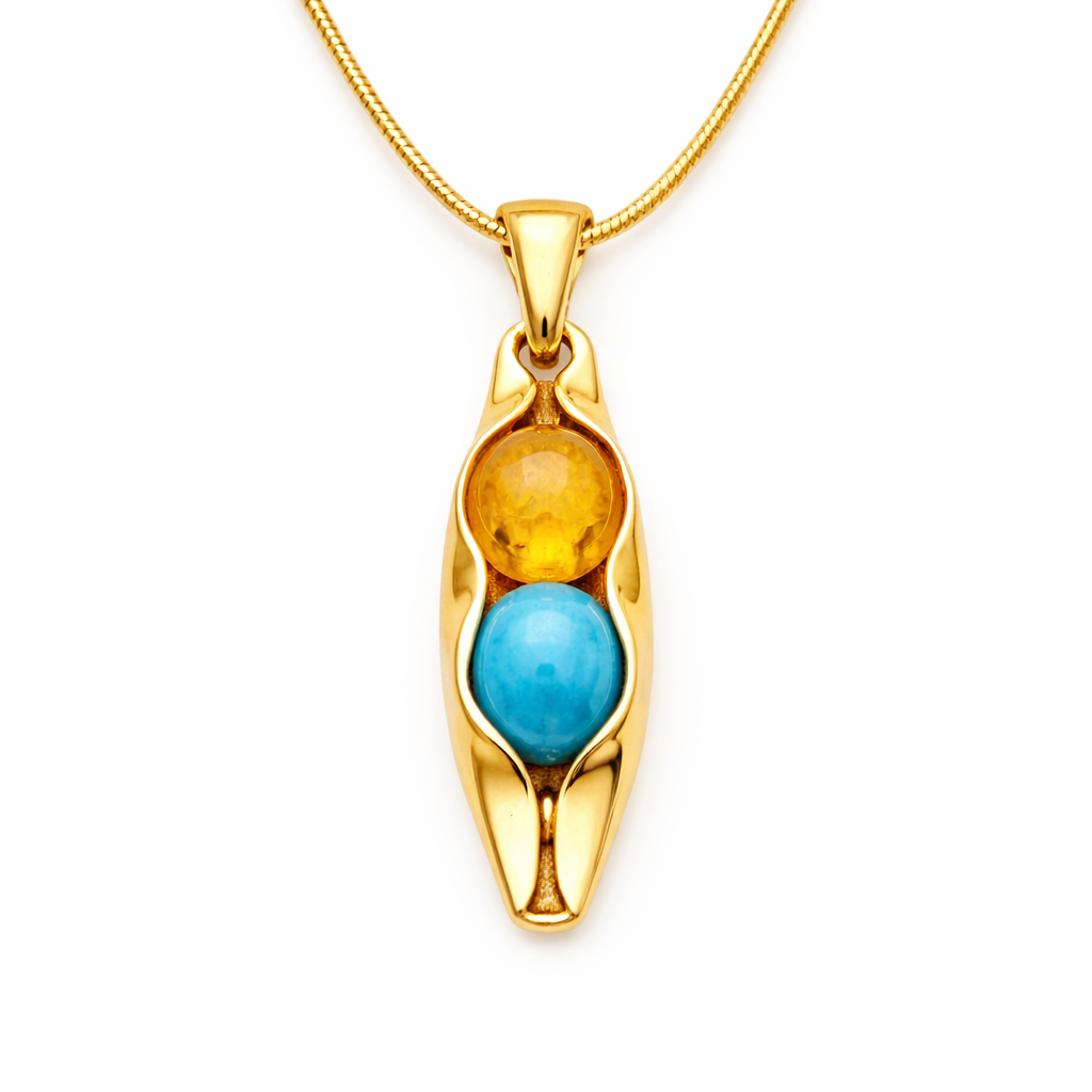 Gold november & december two peas in a pod 