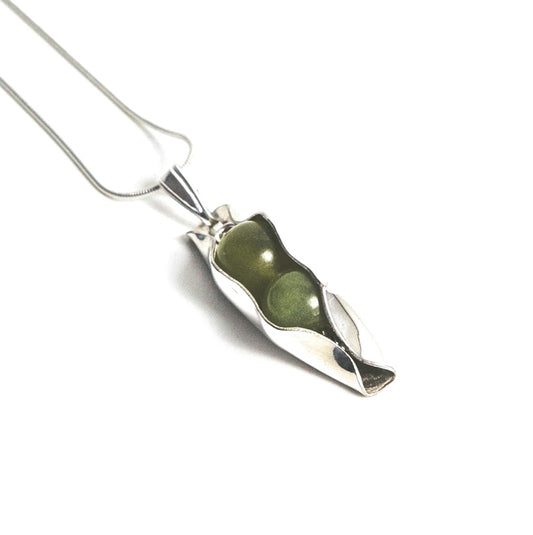 August Birthstone | Peridot | Two Peas In A Pod Necklace | 18ct Gold Filled or 925 Sterling silver | Personalised Gift Idea