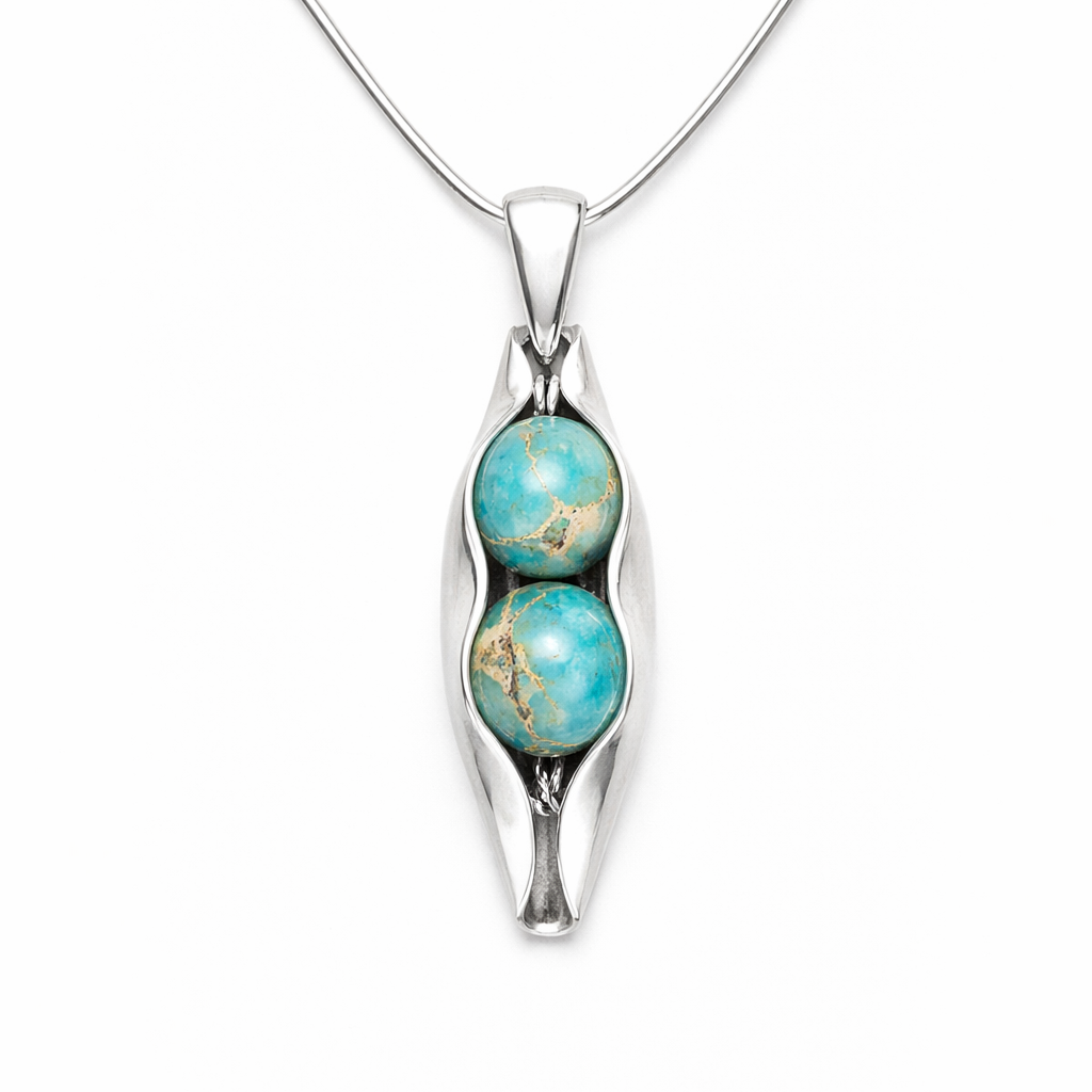 jasper peas in a pod necklace