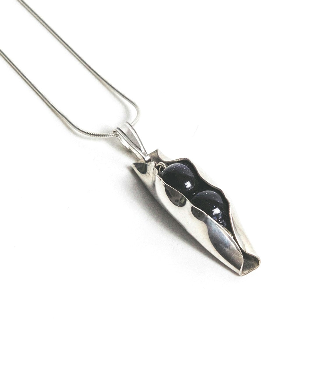Black Obsidian | The Stone of Honesty | Two Peas In A Pod Necklace | 18ct Gold Filled or 925 Sterling silver | Personalised Gift Idea
