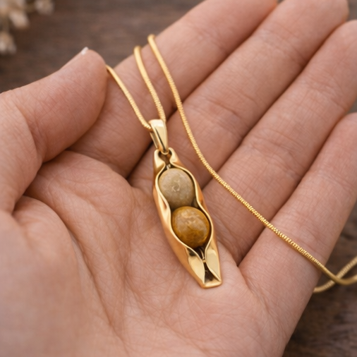 gold coral 35th anniversary necklace