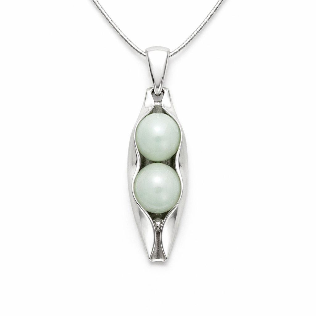 Jade anniversary | Two peas in a pod | Custom Engraving | 35th wedding anniversary gift