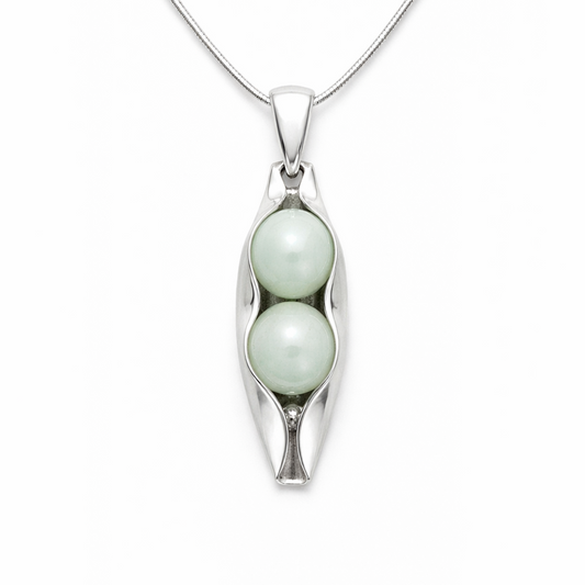 Jade anniversary | Two peas in a pod | Custom Engraving | 35th wedding anniversary gift