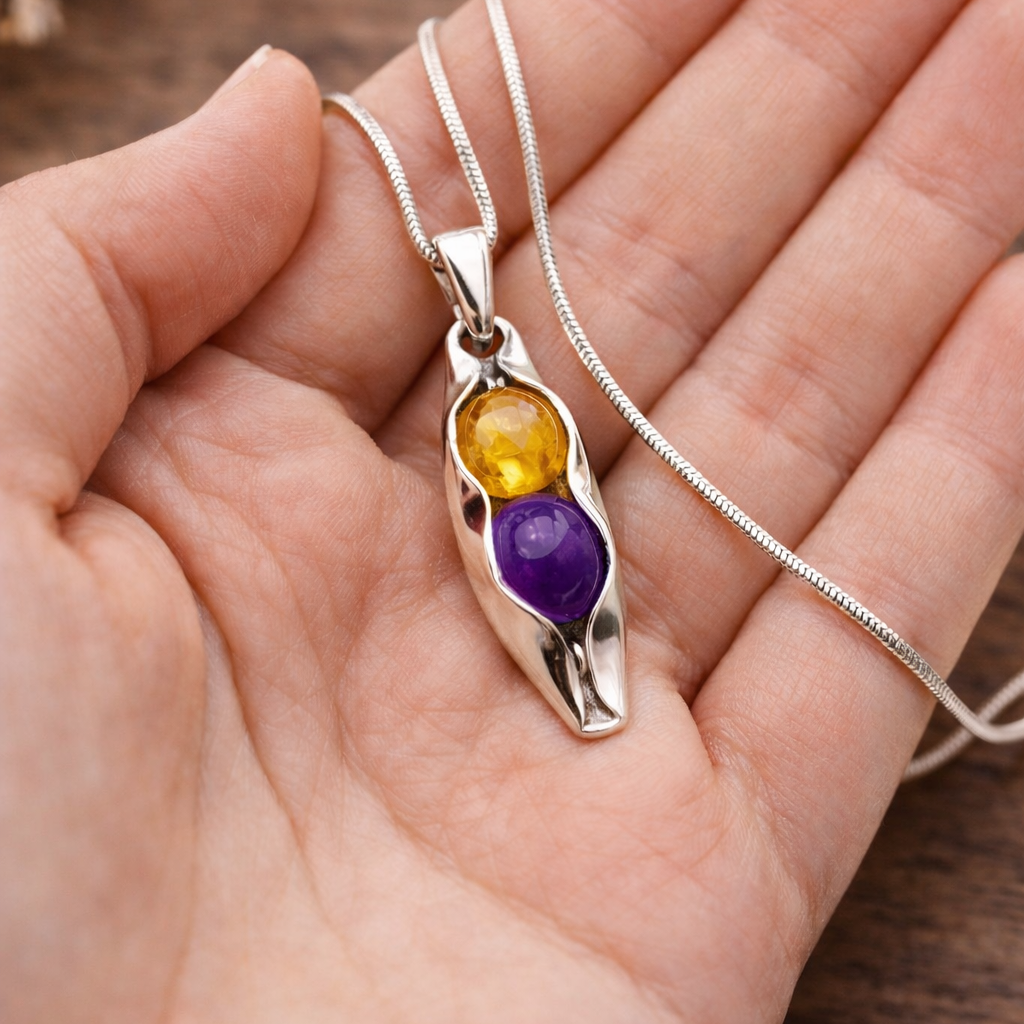november and february necklace