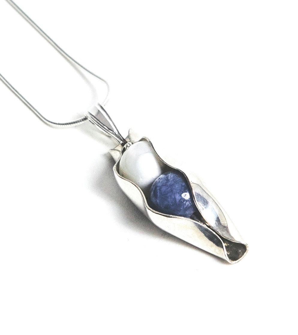 Wedding Anniversary Gift | Two Peas In A Pod Necklace | Birthstone Combination