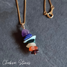 Load image into Gallery viewer, Chakra Crystal Drop | Gold Necklace | Balance your Mind, Body &amp; Soul
