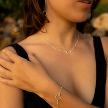 Load image into Gallery viewer, Cirque Dangly Chain Diamond Cut Earrings
