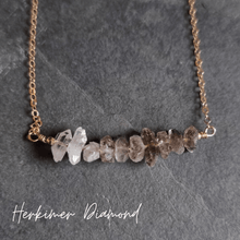 Load image into Gallery viewer, Raw Herkimer Diamond | Gold Necklace | Stone of Attunement
