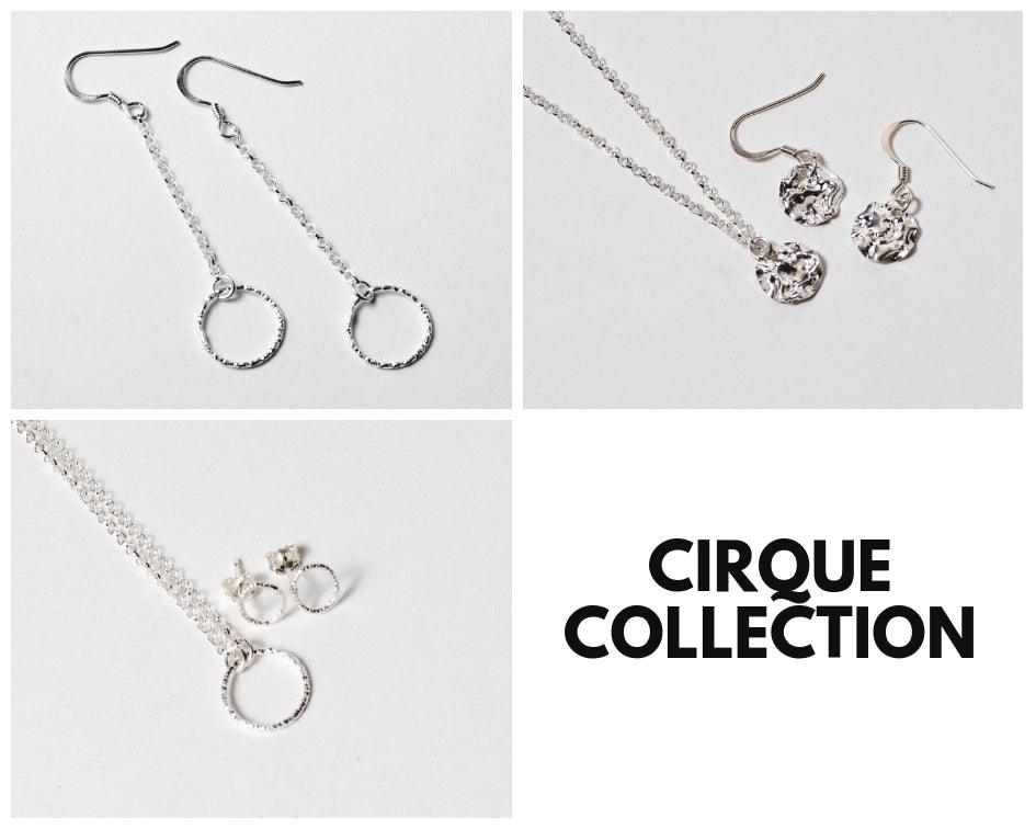 Cirque Textured Dangly Short Chain Earrings - RACHEL SHRIEVES DESIGN