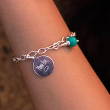 Load image into Gallery viewer, Round Disc &amp; Birthstone Bracelet
