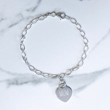 Load image into Gallery viewer, Heart Engraved Bracelet
