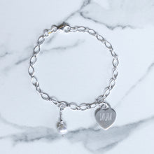 Load image into Gallery viewer, Heart Engraved &amp; Birthstone Bracelet
