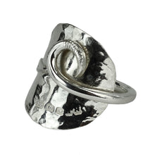 Load image into Gallery viewer, Solid Silver Coffee Bean Spoon Swirl Ring
