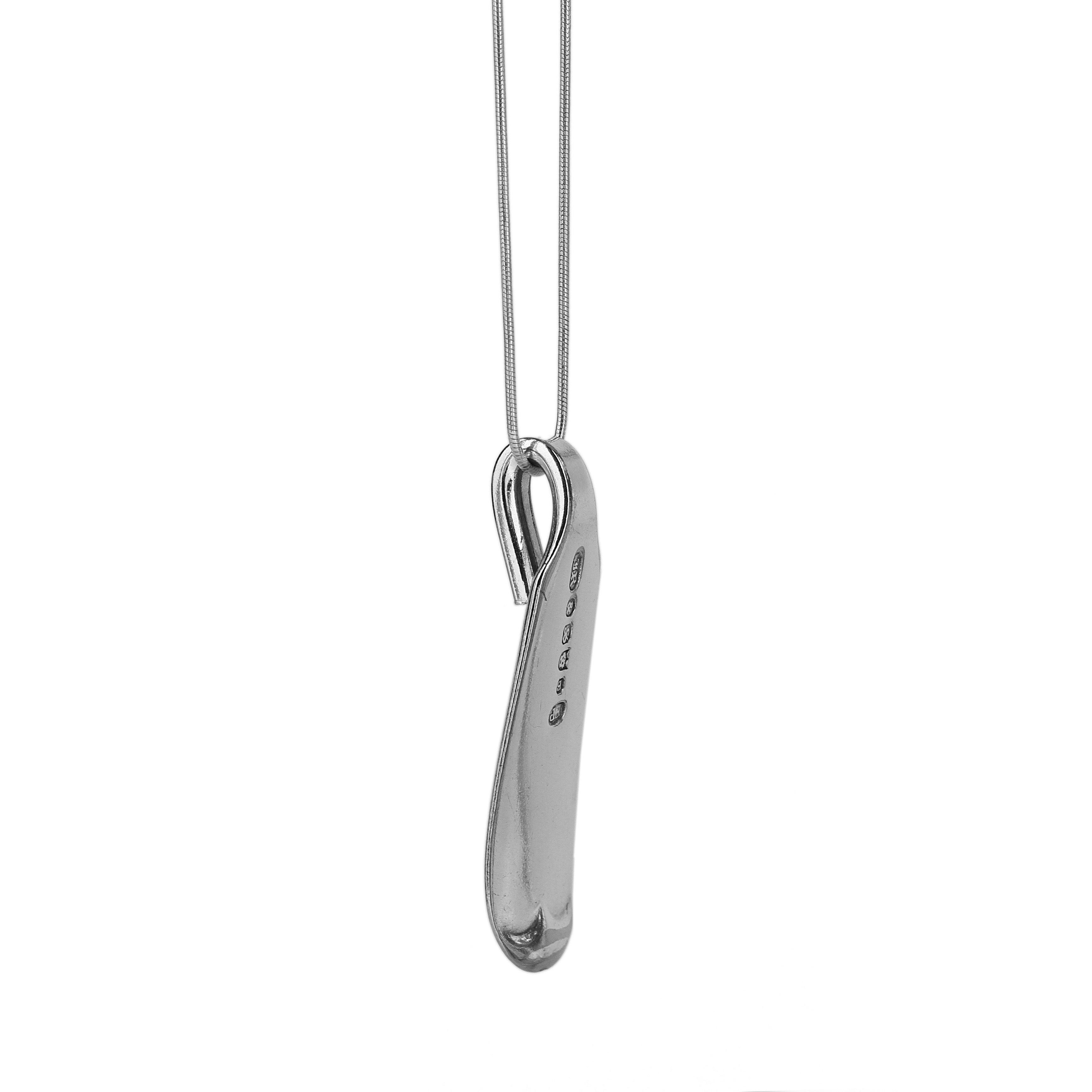 23rd Wedding Anniversary - Silver Plated Fiddle Pendant - RACHEL SHRIEVES DESIGN