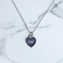 Load image into Gallery viewer, Heart Engraved &amp; Birthstone Necklace
