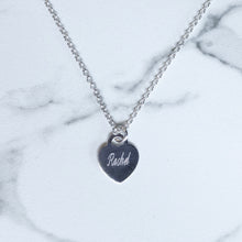 Load image into Gallery viewer, Heart Engraved &amp; Birthstone Necklace
